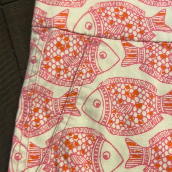 Vineyard Vines Pink and Orange Fish Print Shorts - Picture 4 of 9